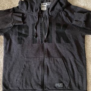 Pink gray hoodie, size medium